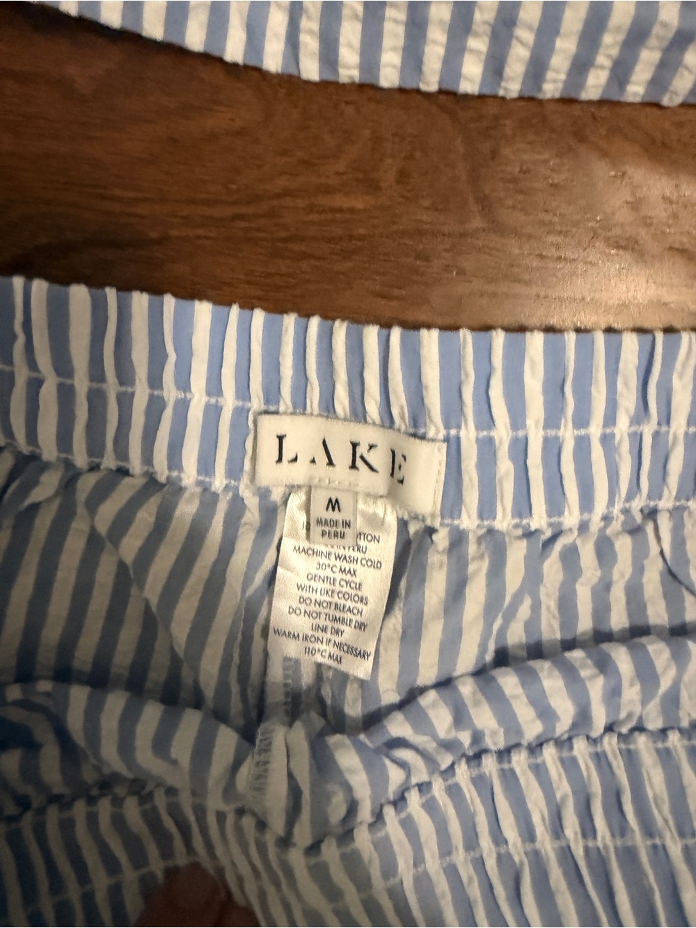 Lake. Light Blue Striped Cami & Short Pajama Set - Picture 3 of 3